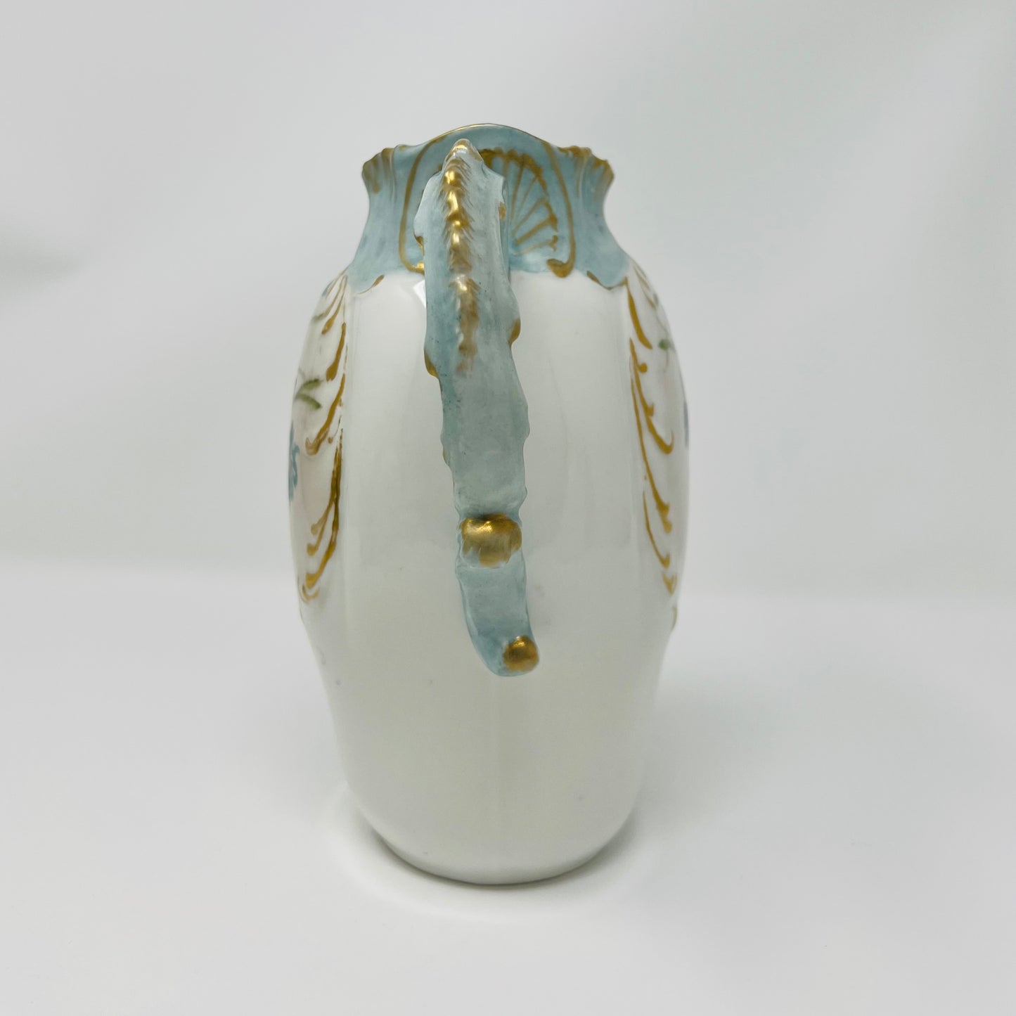 Limoges A L France Hand Painted Porcelain Pitcher