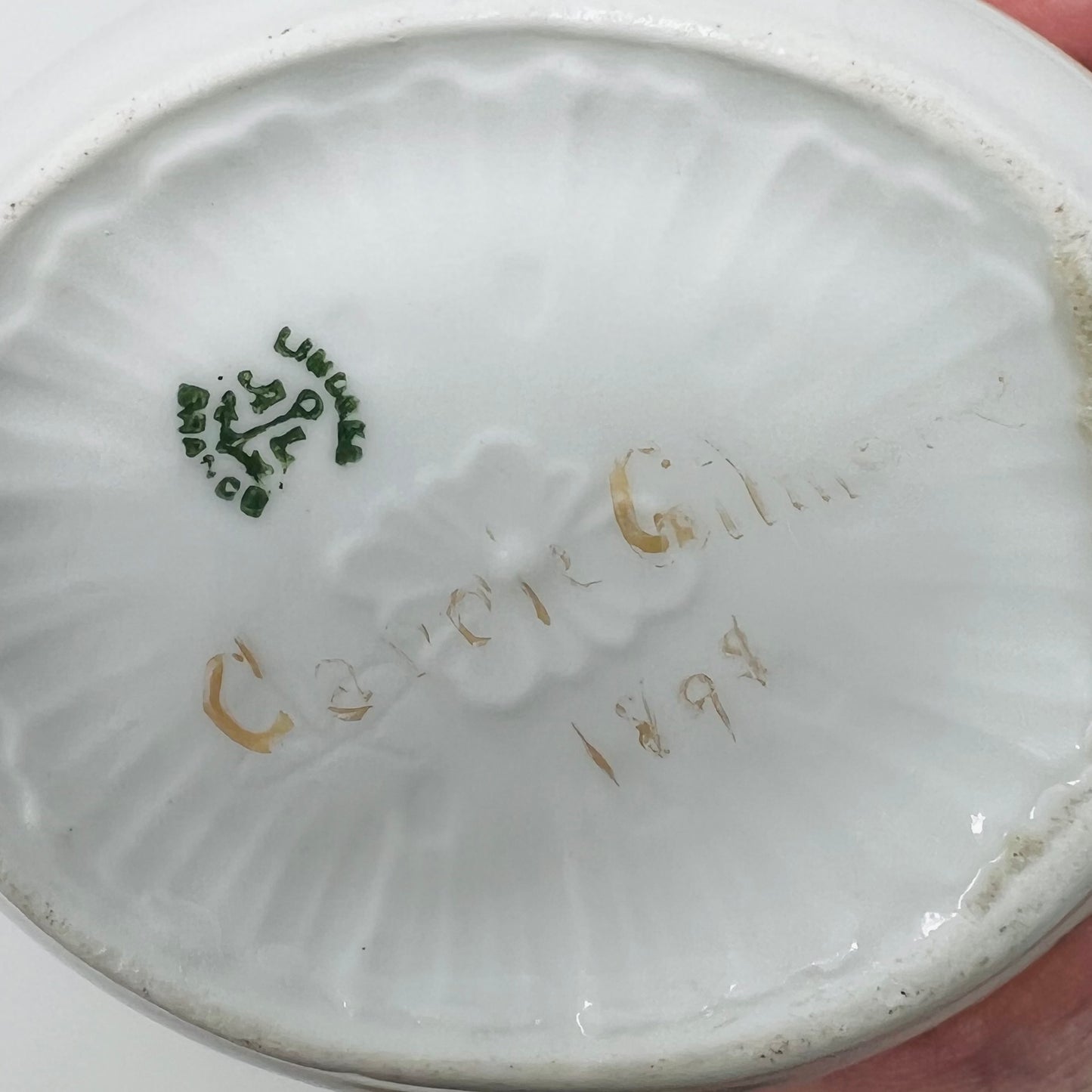 Limoges A L France Hand Painted Porcelain Pitcher