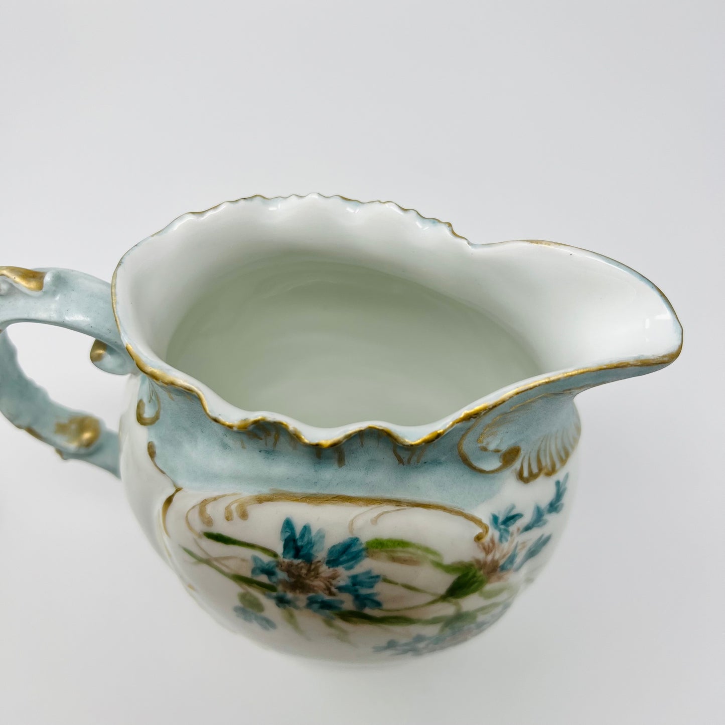 Limoges A L France Hand Painted Porcelain Pitcher