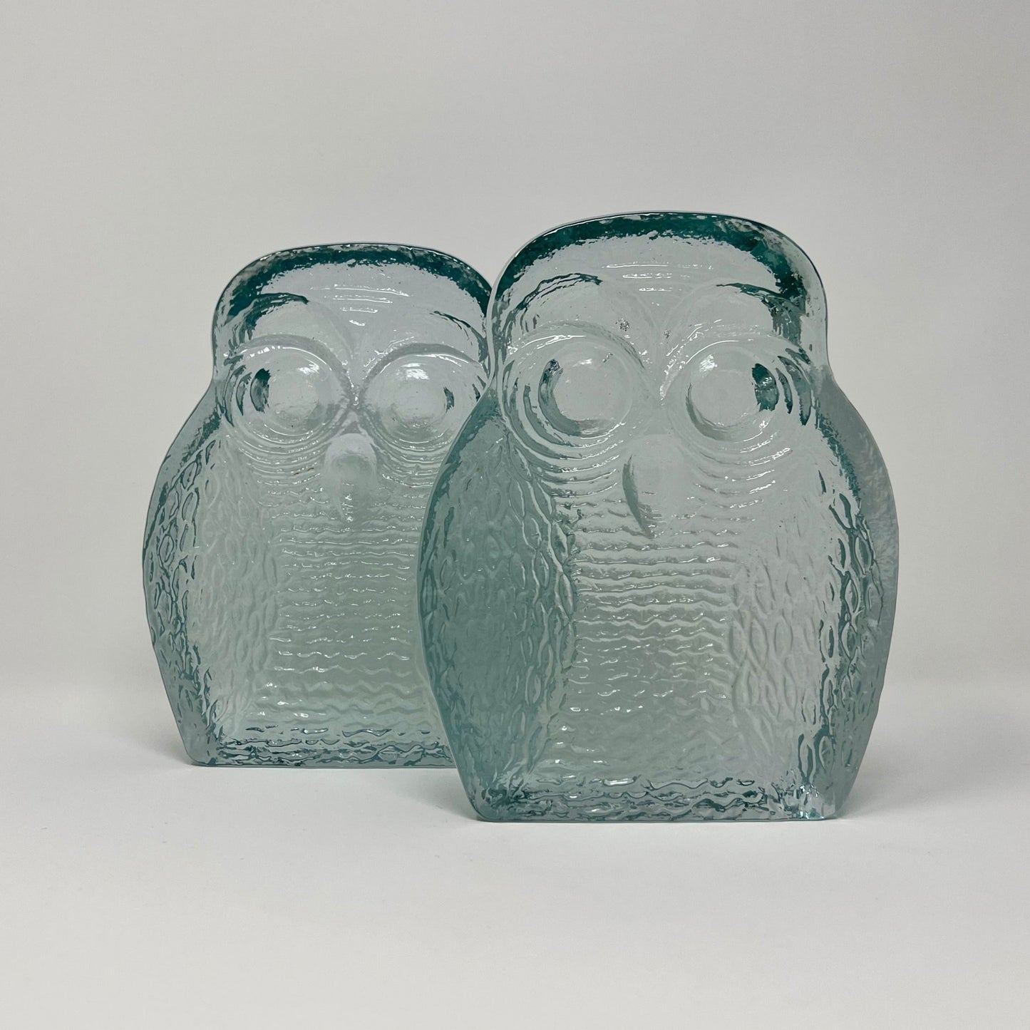 Blenko Owls Solid Glass Bookends - Southern Love Interiors