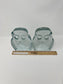 Blenko Owls Solid Glass Bookends - Southern Love Interiors