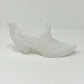 Fenton Handmade in USA White Satin Glass Slipper Shoe - Southern Love Interiors