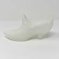 Fenton Handmade in USA White Satin Glass Slipper Shoe - Southern Love Interiors