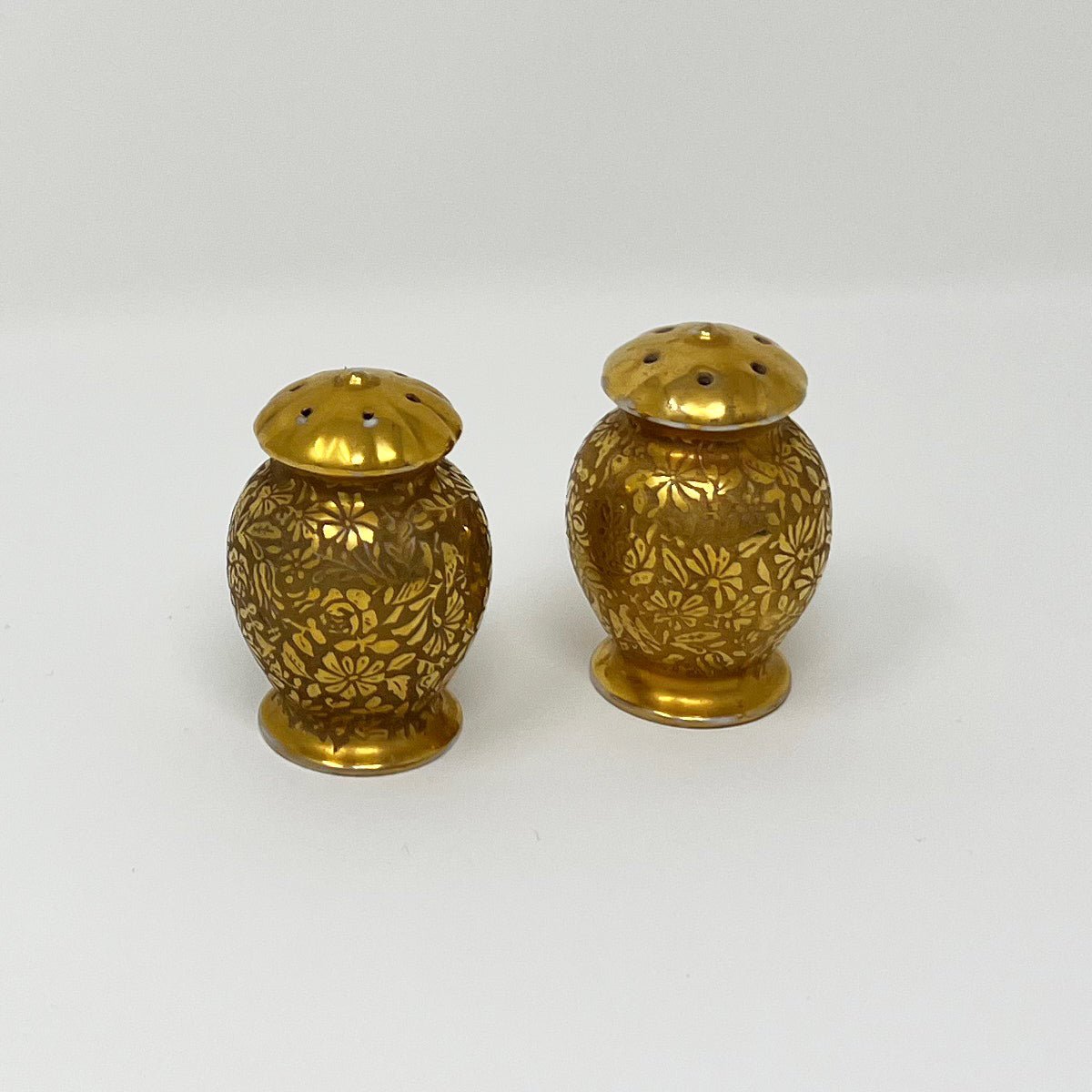 Gold Porcelain Salt & Pepper Shakers - Southern Love Interiors