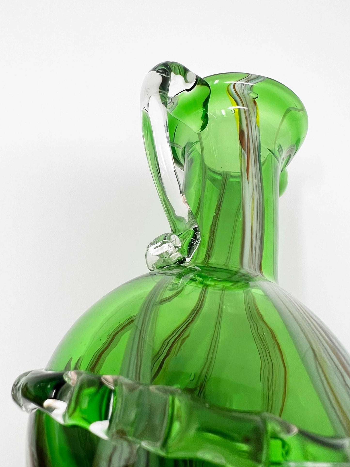 Green Pitcher Blown Glass Murano Style - Southern Love Interiors