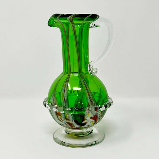 Green Pitcher Blown Glass Murano Style - Southern Love Interiors