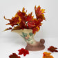 Hull Pottery Cornucopia Vase Vintage Wildflower Matte Cornucopia W7 - 7 1/2 Vase Yellow, Peach Luster - Southern Love Interiors