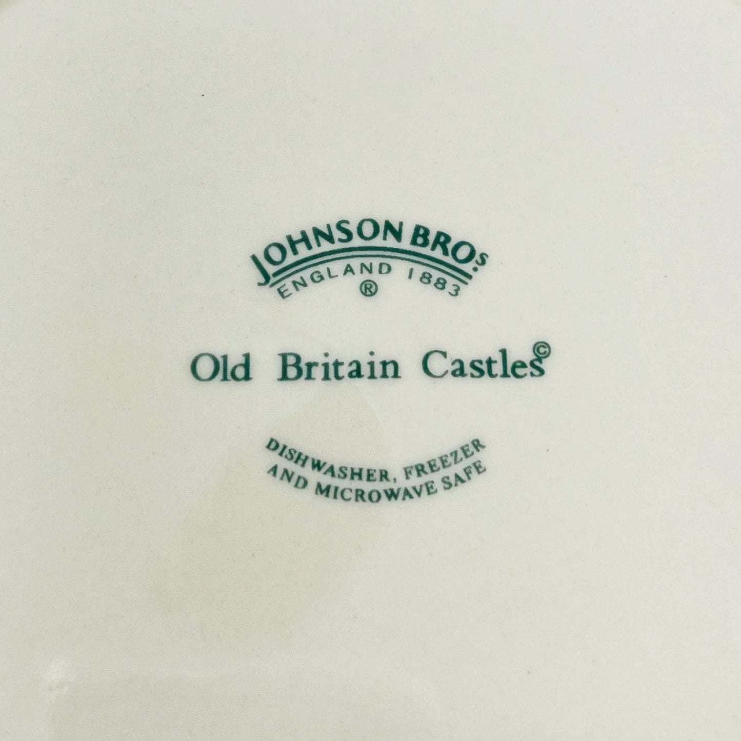 Johnson Bros. England 1883 Transferware Red & White Plate in the "Old Britain Castles" series - Blarney Castle in 1792 - Southern Love Interiors