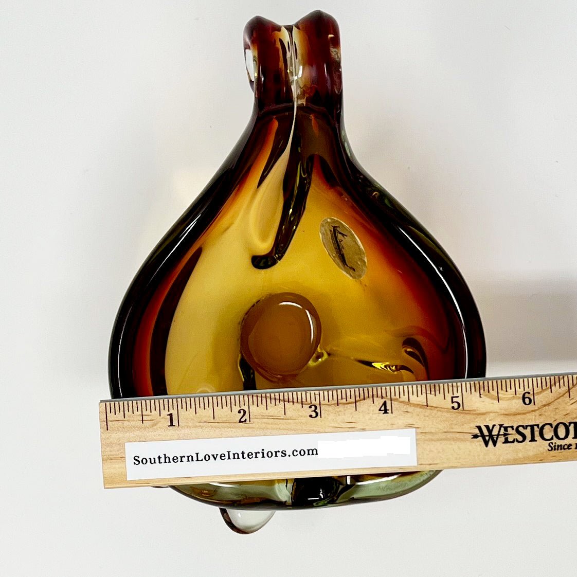 Murano Pipe Stand Holder or Ashtray Handblown Glass Vintage Italy - Southern Love Interiors