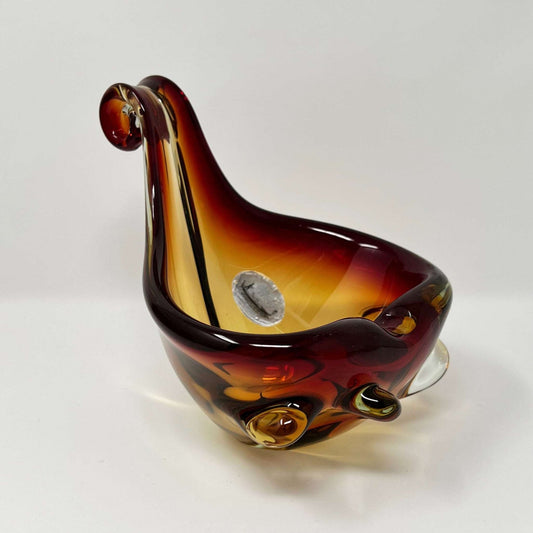 Murano Pipe Stand Holder or Ashtray Handblown Glass Vintage Italy - Southern Love Interiors