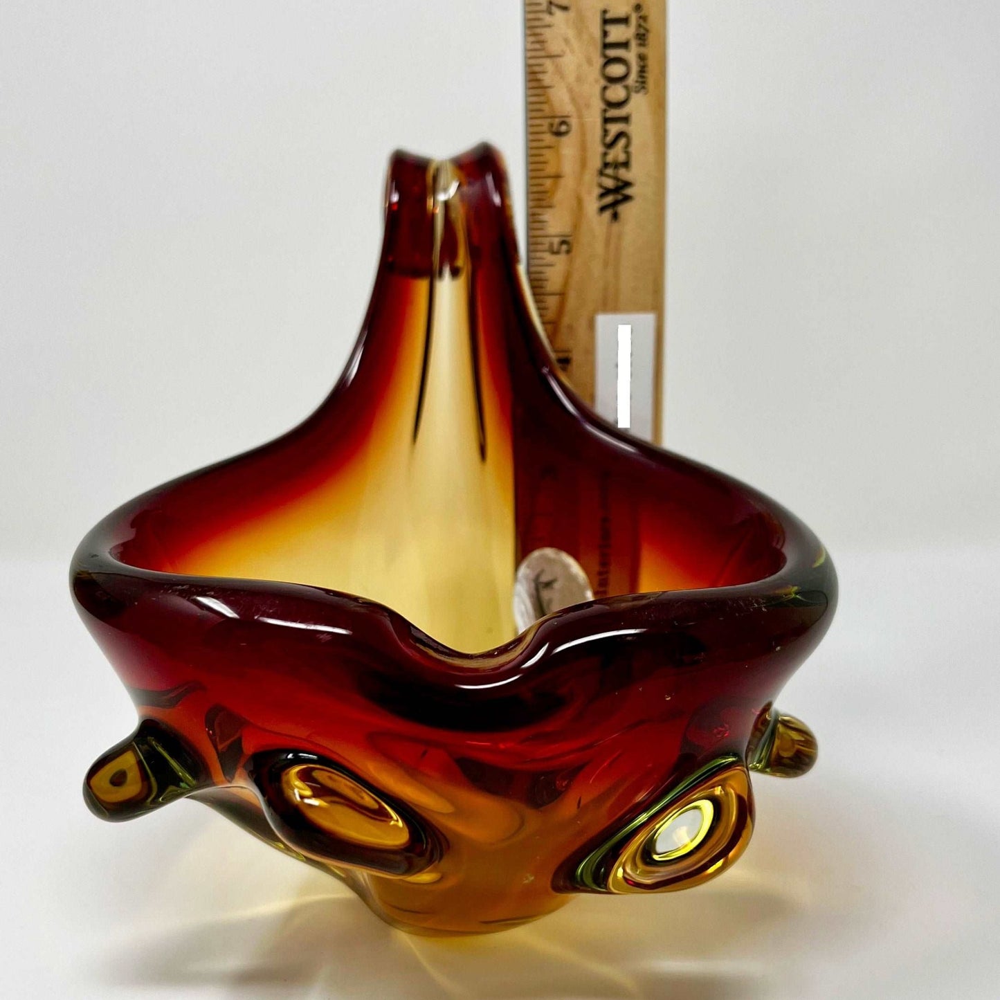 Murano Pipe Stand Holder or Ashtray Handblown Glass Vintage Italy - Southern Love Interiors