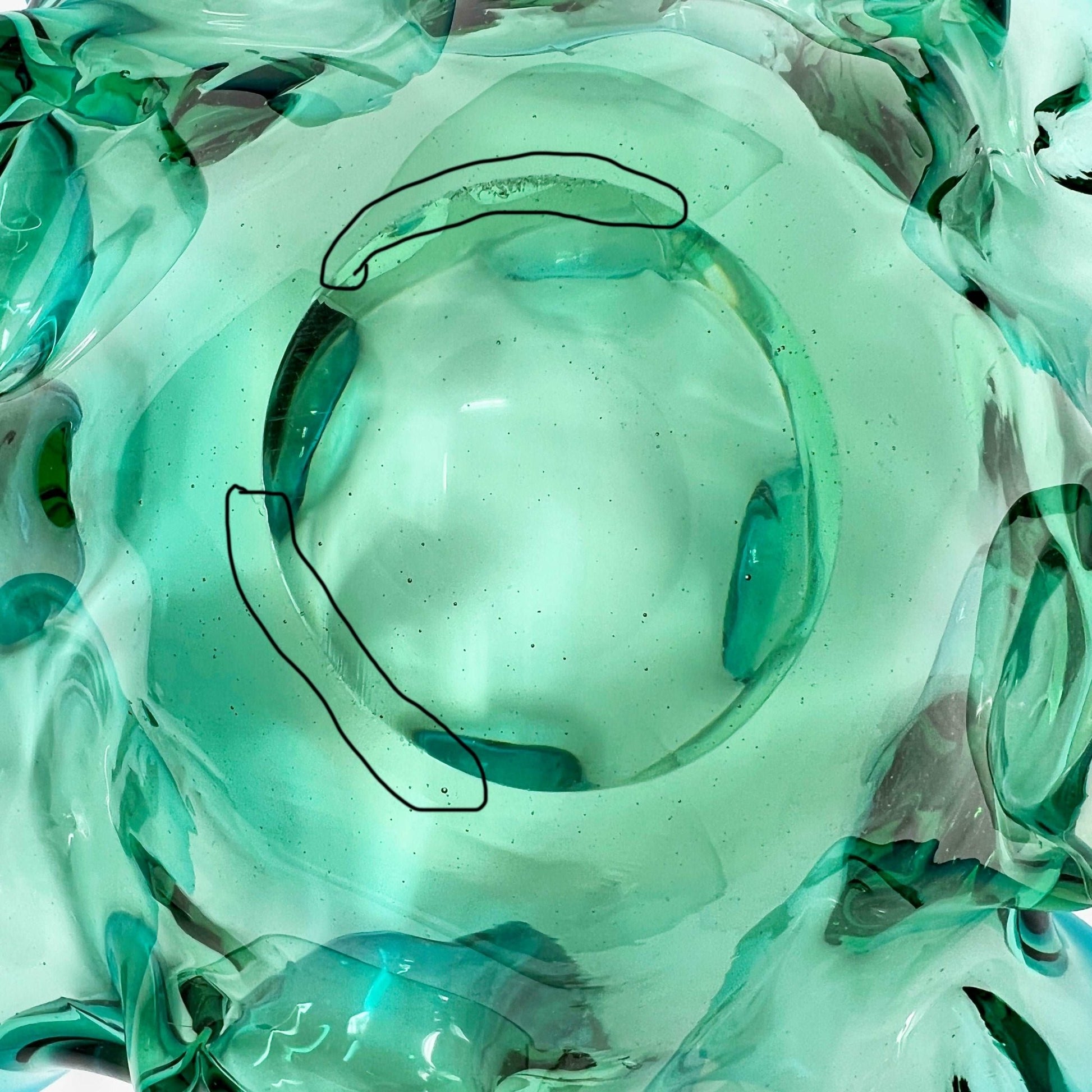 Murano Sommerso Italian Handblown Glass Bowl - Southern Love Interiors