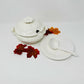 Toscany Ceramic Gravy / Soup Tureen with Lid Ladle and Under Plate - Southern Love Interiors